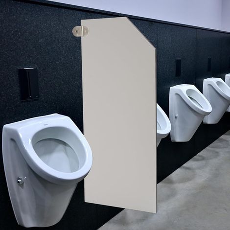 WC Urinal Trennwand 90x40cm,Wandmontage Schamwand aus Edelstahl Bidet Trennwand Toiletten Trennwand aus Edelstahl WC Herren (Abgeschrägter Winkel) (1/5)
