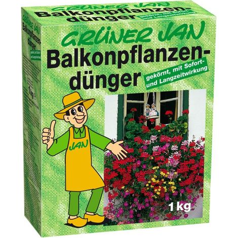 10x 1kg Grüner Jan Balkonpflanzendünger reiche Blütenbildung Blumen Zierpflanzen düngen (1/2)