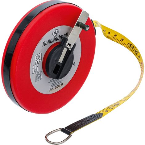 BGS Diy 50880 Metro a nastro 20 m larghezza 12,5 mm fibra di vetro marcato su entrambi i lati, scala al metro (1/3)