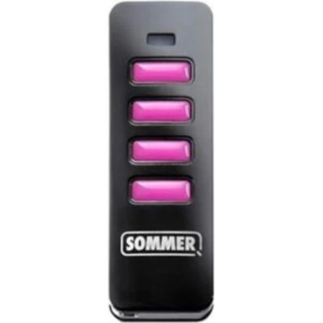 SOMMER Pearl 4018 Fernbedienung Sender schwarz mit rosa Tasten - SOMloq2 - 868 MHz - 4 Kanäle - 4018V001