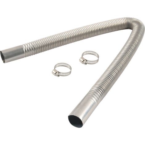 Tuyau d'échappement flexible pour gaz diesel, diamètre intérieur du tuyau d'échappement du chauffage de voiture : 2,5 cm/1 pouce, 60 cm (1/4)