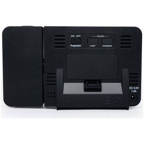 Sveglia con Proiezione Digitale, Temperatura Interna ed Esterna, Previsioni Meteo, Visualizzazione Data Formato 12/24H, Funzione Snooze, Porta di Ricarica USB, 8 Colori di Retroilluminazione (1/5)