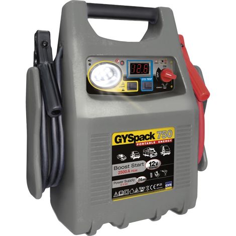 GYS – Démarreur autonome Booster 26179 – Courant de démarrage 750A – Batterie 28Ah – Alimentation 12V pour appareils électriques (1/7)