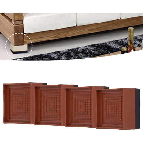 Coussinets rehausseurs carrés pour lits, meubles, réfrigérateurs, machines à laver, tables, chaises et tables basses. (1/5)