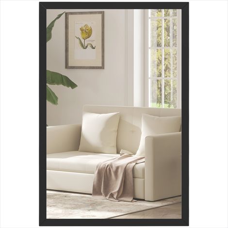 Décoration murale Miroir mural design 40 x 60 cm à cadre noir (1/5)