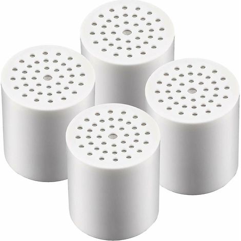 4er-Packung 15-stufiger Ersatzfilterkartusche universeller Hochleistungs-Duschfilter mit VC zur Reduzierung von hartem Wasser (FMY)