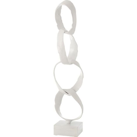 Sculpture Modena en Aluminum - Blanc (1/2)