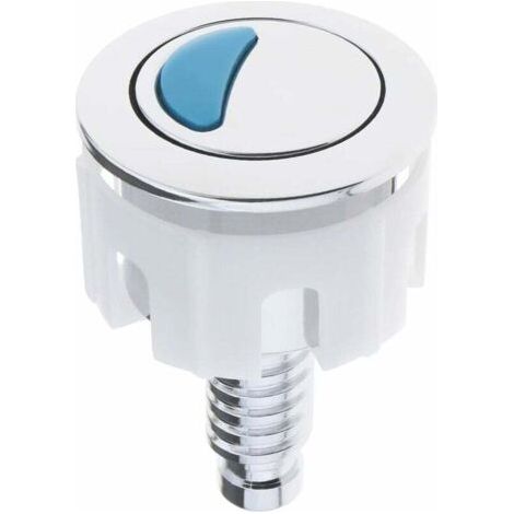 Bouton de Chasse d'eau Double Bouton Poussoir Rond en ABS Chromé Accessoires Remplacement de Toilette pour Salle de Douche Salle de Bain Toilette (1/5)