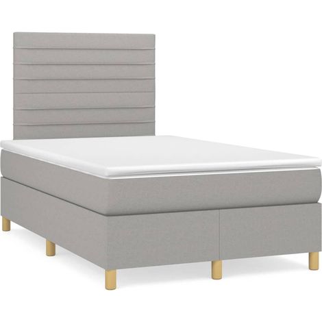 Maison Exclusive - Giroletto a Molle con Materasso Grigio Chiaro 120x200cm Tessuto