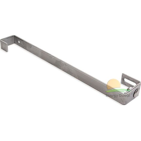 Staffa per tetto tipo S regolabile rinforzata, lunghezza 470 mm, larghezza 30 mm