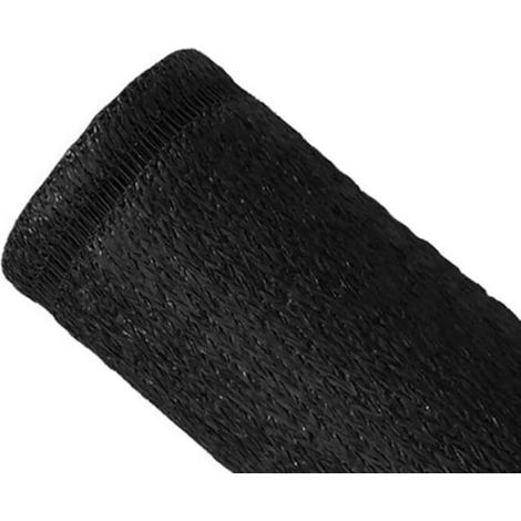 Maillestore – Brise-vue occultant 100% noir – PEHD hydrophobe 230gr/m² – Boutonnières 1m x 5m pour installation facile (1/4)