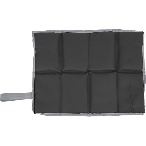 Coussin de pique-nique imperméable 3 couches épaisses, rembourrage confortable pour extérieur, noir (1/5)