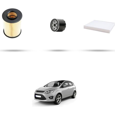 Kit tagliando 3 filtri compatibile con Ford C-Max II 1.6 flexifuel 63kw dal 2011 (1/5)