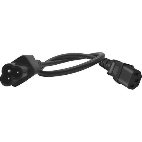 Netzadapter IEC320 C6 auf C13 Stecker/Buchse, PVC-Kabel, 30 cm, praktisch