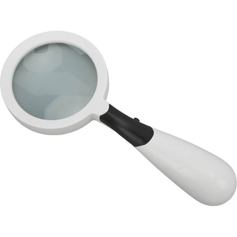 Loupe ronde à manche avec effet d'amplification HD et lampe LED pour observation et détection (1/5)