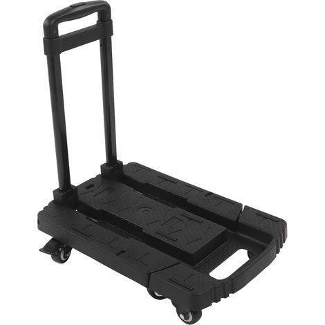 Chariot de manutention pliable 200 kg (440 lb) robuste à 6 roues, idéal pour le transport de sièges auto et de poussettes, avec plateforme extensible et chariot à bagages. (1/5)