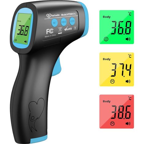Thermomètre Frontal Lcd , Termometre Médical Infrarouge, Thermometre Sans Contact pour Adultes Bebe Enfants, Thermometre Digital avec Lectures Précises et Instantanées, 50 Mémoires (1/5)