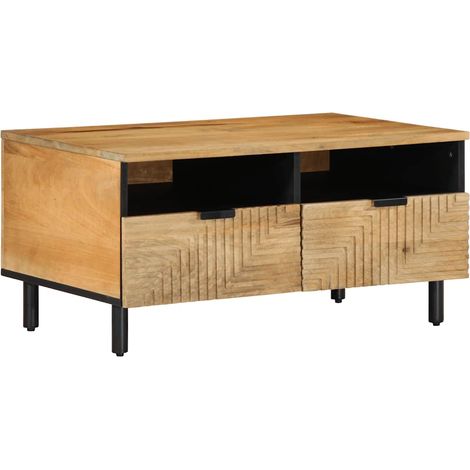 Couchtisch Braun 80x54x40 cm Massivholz Mango