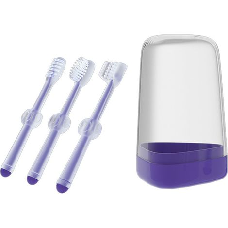 Lot de 3 brosses à dents pour chats, en silicone haute sécurité, durable et confortable, facile à utiliser, pour petits chiens et animaux de compagnie. Idéales pour la maison et les animaleries. (1/5)