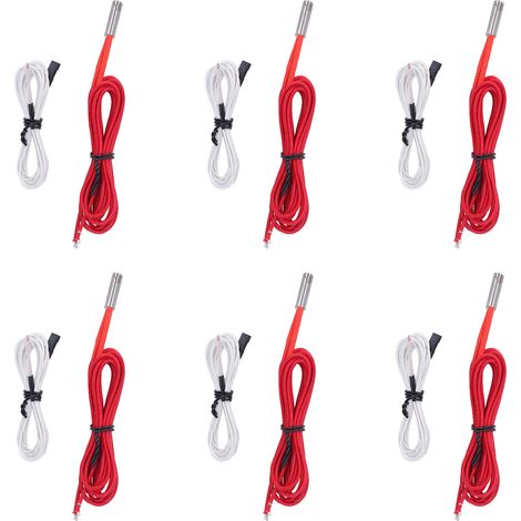 Zubehör für 3D-Drucker-Hotend-Kits: 6 x 12V 40W Heizröhren und 6 x Thermistoren (1/5)