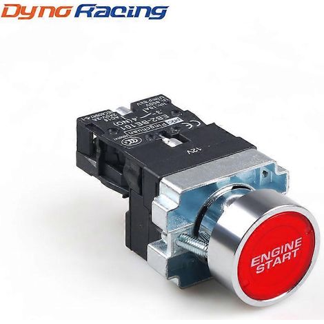 Botón pulsador de arranque de encendido para motor de automóvil de 12 V 10 A con LED. Panel de interruptor de encendido de alta calidad. Botón de arranque del motor. (1/5)