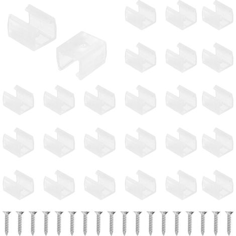 90 Pack Neon LED Mounting Clips Mounting Brackets for Flexible Neon LED Strip Light 8mm to 10mm Width (1/5)