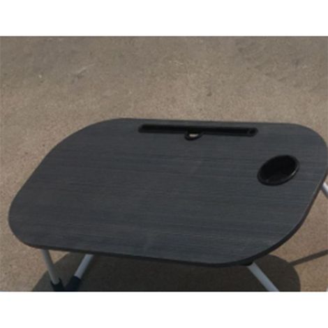 Schwarzer Betttisch, ergonomischer Klapptisch, Laptoptisch, Schreibtisch für Studentenwohnheime, Schreibtisch für Schüler, Kinderschreibtisch, schwarz-goldenes Drahtgeflecht, farbenfroher Becherhalter (1/5)