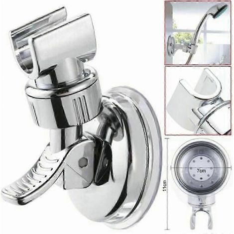 Support de douche mural réglable avec ventouse, accessoire de salle de bain en ABS (1/4)