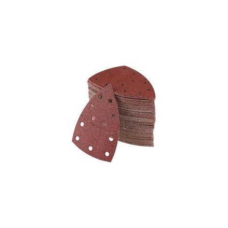 Papier abrasif triangulaire pour ponceuse – Lot de 100 feuilles 105 x 152 mm, grains P40 à P400, compatible PSM 100A/160/200 AES