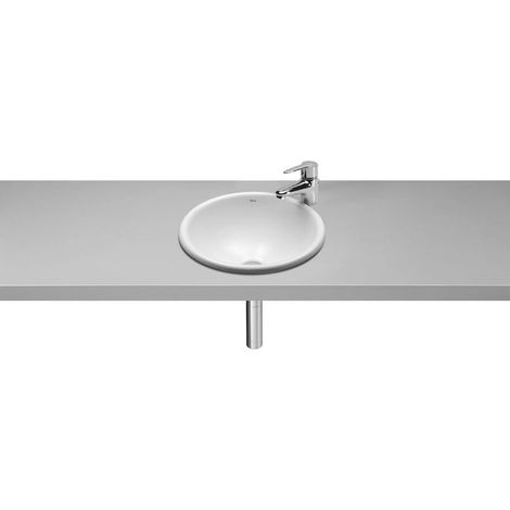 Roca – Lavabo à encastrer 60x36cm – A327880000 – Porcelaine blanche brillante – Configuration centrale – Hauteur 16,5cm (1/3)