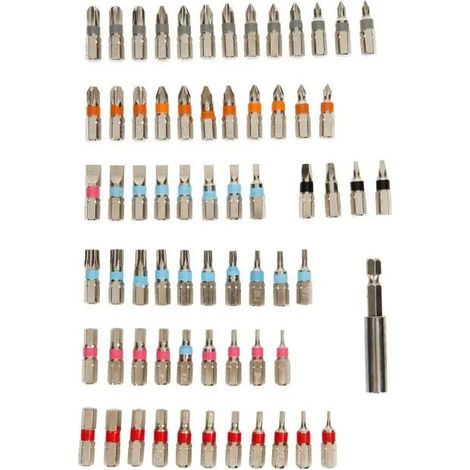 Schraubendrehersatz Rhino 22812 67-teilig magnetisch Chrom-Vanadium
