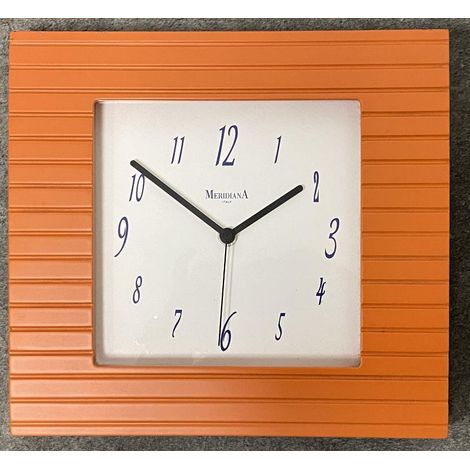 Orologio da Parete in legno quadrato Colore Arancio diamantini & domeniconi (1/2)