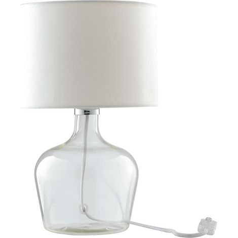 LAMPADA DA TAVOLO HENDRIX E27 D.23XH37CM BIANCA. (1/2)
