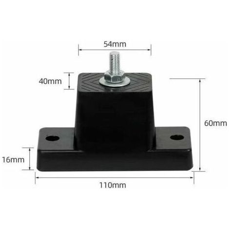 Lot de 4 Supports de Montage Disolateur de Vibrations en Caoutchouc/Support de Montage de Climatiseur (1/4)
