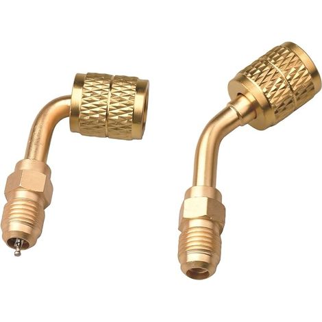 2 Adaptateurs en Laiton, Raccords 1/4 LH 45° et 90° pour Climatiseur (1/5)