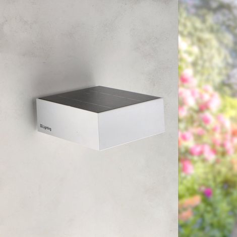 IluminaShop - Aplique Led Solar White Bin IP44 Sensor Crepuscular / Movimiento  Blanco Neutro 4000K (1/4)