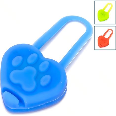 Pendentif en silicone LED en forme de cadenas pour collier de chien