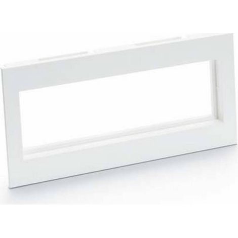 OBO Bettermann Cadre 3-fach pour module 45 RAL9010 200x80x28 Polycarbonate/Acrylonitrile-Butadiène-Styrène blanc pur RA..., 6121110 (1/2)