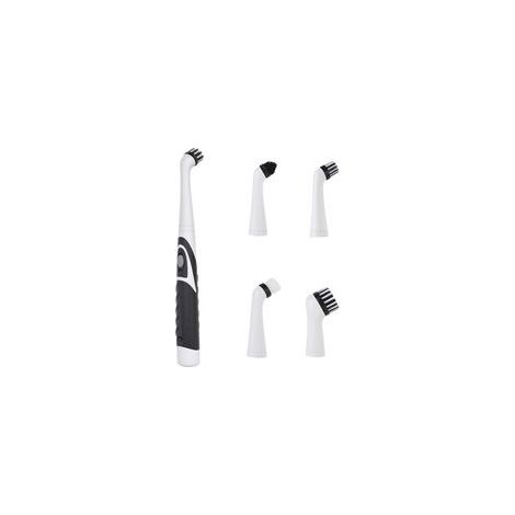 Cepillo de limpieza eléctrico, herramienta de limpieza oscilante, fregador ultrasónico inalámbrico con 4 cabezales para baño, bañera, azulejos y cocina.