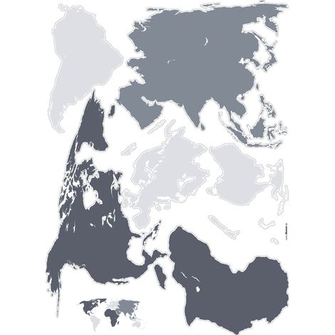 Komar Wandaufkleber - World - 70 x 50 cm - selbstklebender Wandsticker - klassischer Stil
