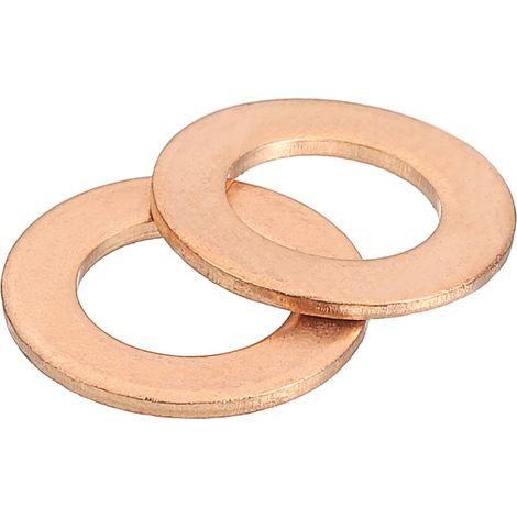 Rondelle Plate, 25 Pcs Rondelles Plates à Anneau en Cuivre 14mm OD Joint d'Étanchéité en Métal pour Vis, Boulons, Écrous (1/5)