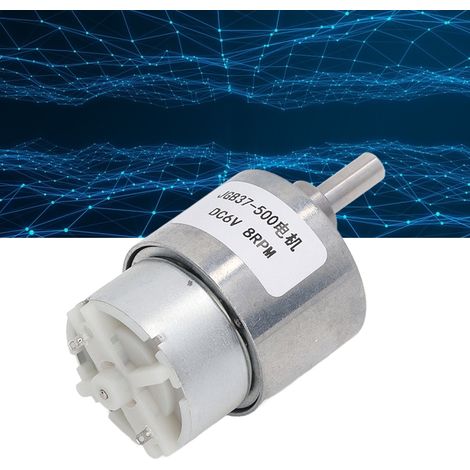 Moteur à engrenages CC JGB37-500, 6 V CC, 8 tr/min (1/5)