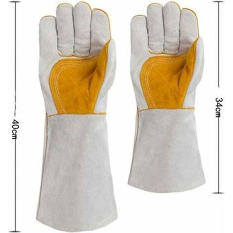 Gants De Soudeur Soudure Longue Protection Soudure Isolation Thermique Résistant à L'Usure 36Cm (1/3)