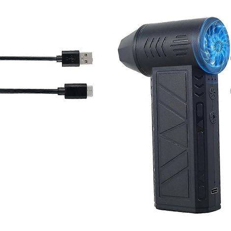 Leistungsstarker Mini-Jet-Turbo-Lüfter, 130.000 U/min, 5000 mAh, Druckluft-Staubentfernungslüfter mit Licht für PC, Tastatur und Kamera (1/5)