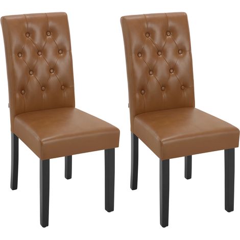 Chaise de salle à manger à dossier haut, chaise d’appoint confortable, chaise de bureau, chaise de conférence, chaise de détente (2 chaises de salle à manger uniquement) (1/5)