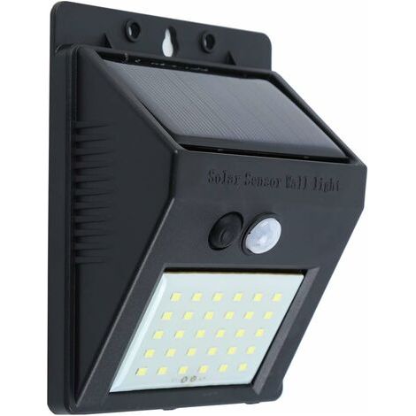 Lampe Solaire Extérieur, 30 LED Lumière Solaire IP65 Etanche éclairage Solaire avec Détecteur de Mouvement Lampe de Sécurité sans Fil lampe mural pour Jardin Piscine-1 Pack (1/5)
