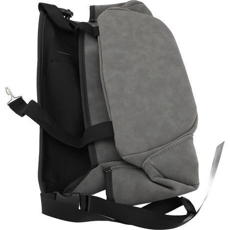 Porte-sacs et porte-monnaie de voiture – Avec filet intégré – À placer entre les sièges avant – Organisateur universel – Gris et noir (1/3)