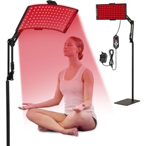 Lampe de thérapie par lumière rouge pour le visage et le corps, lampe de thérapie par lumière infrarouge rouge avec support profond 660 nm et 850 nm (1/5)