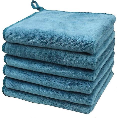Lingettes démaquillantes en microfibre, gants de toilette, serviettes pour sécher le visage-6pcs