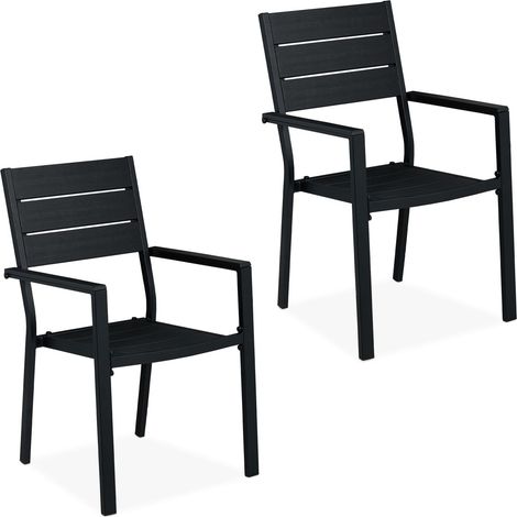 Juego de 2 sillas de jardín
